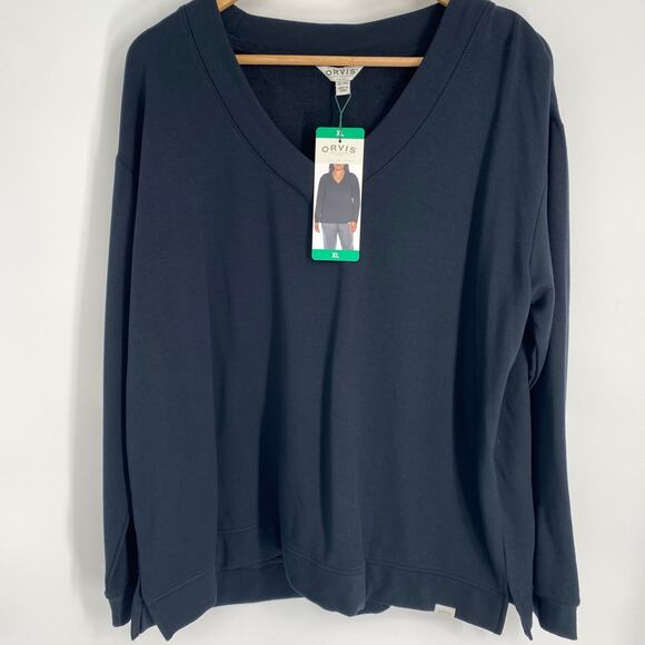 Orvis Sweatshirt Women’s XL Black NormCore ComfyCore Fall Modal Blend - Picture 1 of 9